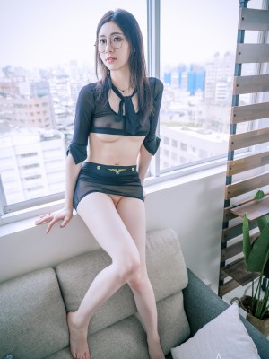 LeTheKhaos -[JVID] Dark Flight Attendant (P)_Jvid Dark Flight Attendant_Allasiangirls.net (9)