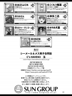 [破壊大帝国 (よろず)]   シーメール&メス男子合同誌 C's HAVEN3 玉 [DL版]_226