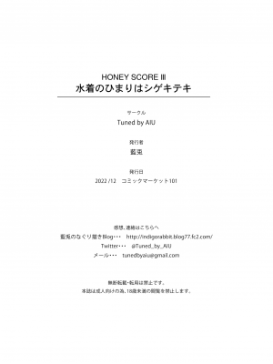 (C101) [Tuned by AIU (藍兎)] HONEY SCORE III 水着のひまりはシゲキテキ (BanG Dream!) [至道汉化]_22