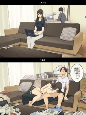 [わかまつ] 同棲生活1ヵ月目と1年後、朝起きてから就寝までの比較_09