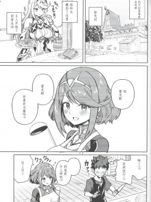 (C101) [ソロシメジ (ぶなぴー397円)] えっちがしたいヒカリとホムラ (ゼノブレイド2) [中国翻訳]_02