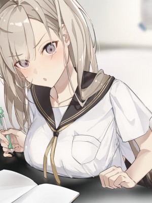 [おこめつぶ] 勉強中の彼女の乳首いじってその気にさせる_121
