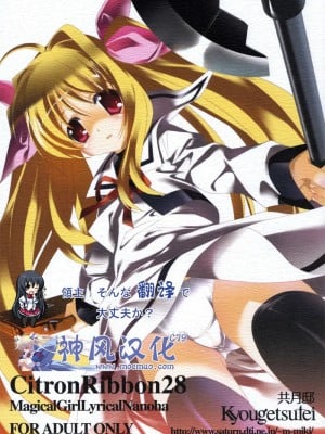 [神风汉化] (C79) [共月邸 (宮下未紀)] CitronRibbon28 (魔法少女リリカルなのは)