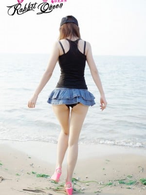 蕾丝兔宝宝 - 海边露出_006