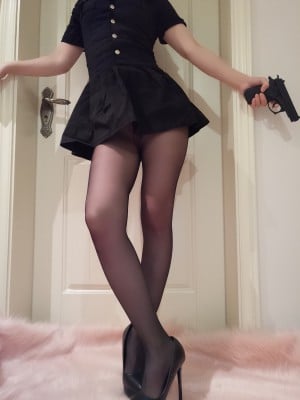JK邪魔暖暖 - 黑丝女警_003