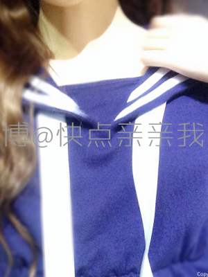 快点亲亲我吖 - 蓝色连衣裙_001