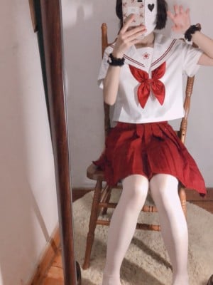 小结巴 - 红色JK制服白丝_007