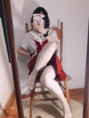 小结巴 - 红色JK制服白丝_049