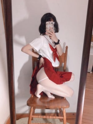 小结巴 - 红色JK制服白丝_055