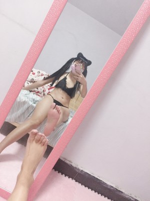 水酱是胖企鹅 - 黑色内衣_010