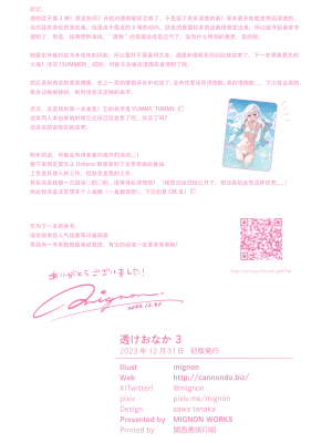 (C103) [MIGNON WORKS (mignon)] 透けおなか3 [某个不知名的个人汉化]_22
