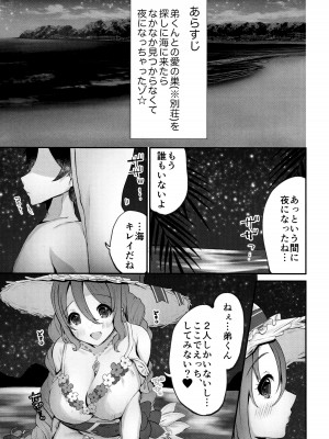 (C101) [ちょこれぃとじゃむ (森乃こあら)] 水着のお姉ちゃんと夜の海でえっちする本 (プリンセスコネクト!Re：Dive)_02