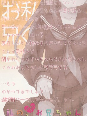 [星野願個人漢化] (C91) [TIES (タケイオーキ)] 私の、お兄ちゃん4_30