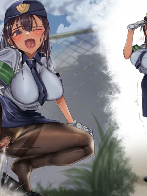 [ウシハシル] ムレムレ黒スト婦警さんパトロール中!～そんなに射精(だ)したらタイーホであります～_023
