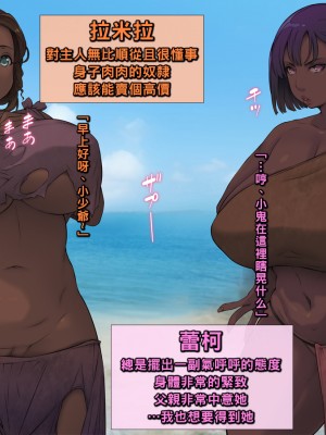 [もんもんプロブレム (横十輔)] 奴隷商の息子 「黒褐色巨乳たちであそぶーッ」_006_005