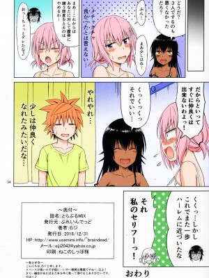 (C91) [ぶれいんでっど (Eiジ)] とらぶるMIX (To LOVEる ダークネス) [カラー化]_32