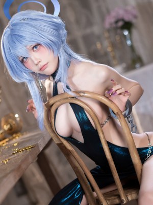 水淼aqua - 蔚蓝档案 天雨亚子礼服_019