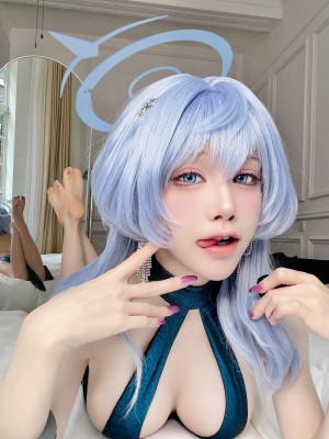 水淼aqua - 蔚蓝档案 天雨亚子礼服_105