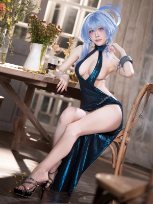 水淼aqua - 蔚蓝档案 天雨亚子礼服_005