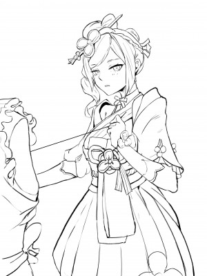 [Frozenspiderlily] 千織 - "Missed Deadline" (原神) [ロシア翻訳]_50_Chi_sketch_001