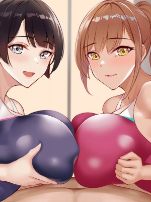 [トリスタンとイゾルテ] 水泳も乳のデカさもエースな実姉達が競泳水着で迫ってきたから禁断の近親種付けプールサイド！_099