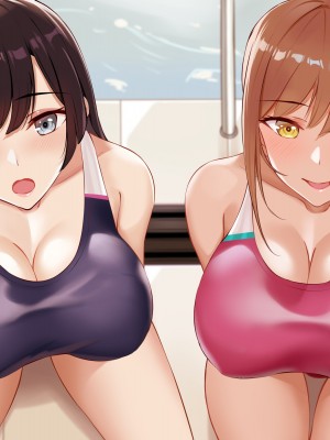 [トリスタンとイゾルテ] 水泳も乳のデカさもエースな実姉達が競泳水着で迫ってきたから禁断の近親種付けプールサイド！_036