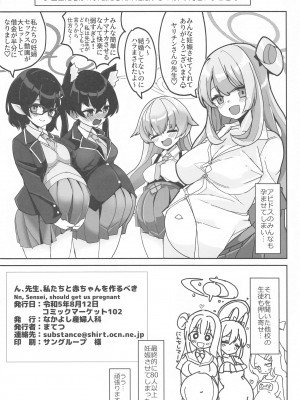 (C102) [なかよし産婦人科 (まてつ)] ん、先生、私たちと赤ちゃんを作るべき - Nn, Sensei, should get us pregnant (ブルーアーカイブ)_29