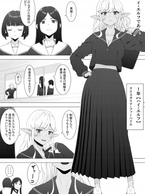[FULLBOTTOM] スケバン黒ギャルエルフをフタナリチンポでわからせたい_07