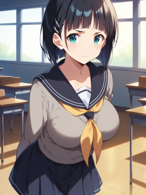 (同人CG集) [ぶるーと] 帰還者学園の巨乳コンビが催●おじさんに寝取られ孕まされる話 (ソードアート・オンライン)_137_By_zhonyk_025r