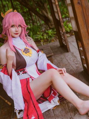 前羽Rissoft344『八重神子』 - 原神コスプレ写真集_18