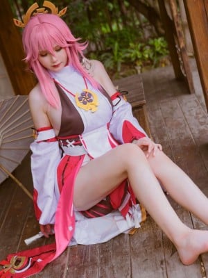 前羽Rissoft344『八重神子』 - 原神コスプレ写真集_17