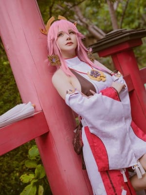 前羽Rissoft344『八重神子』 - 原神コスプレ写真集_04