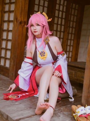 前羽Rissoft344『八重神子』 - 原神コスプレ写真集_22