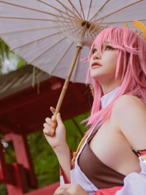 前羽Rissoft344『八重神子』 - 原神コスプレ写真集_15