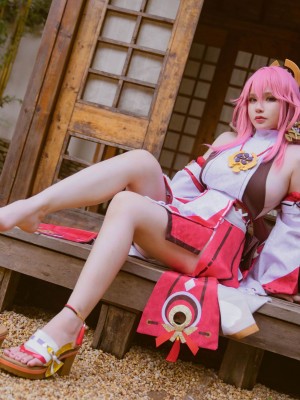 前羽Rissoft344『八重神子』 - 原神コスプレ写真集_34