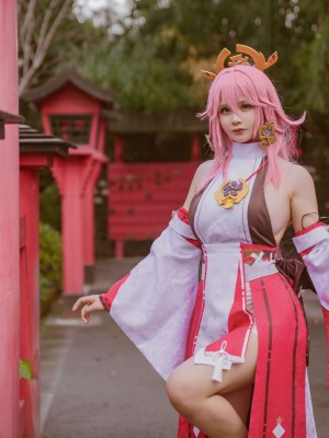前羽Rissoft344『八重神子』 - 原神コスプレ写真集_03