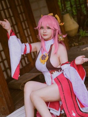 前羽Rissoft344『八重神子』 - 原神コスプレ写真集_30