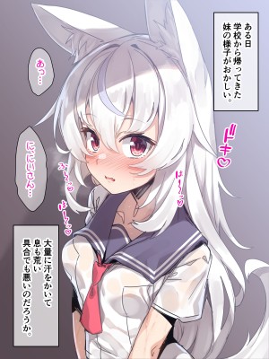[リリックボックス (れーさー)] ケモミミ妹の発情期をお世話するのは兄として当然だよね。_004