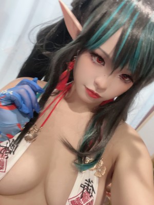 [阿呀被发现了Aya&小和甜酒] 年夕旗袍双人御守_174