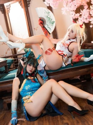 [阿呀被发现了Aya&小和甜酒] 年夕旗袍双人御守_008