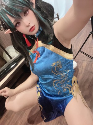 [阿呀被发现了Aya&小和甜酒] 年夕旗袍双人御守_158