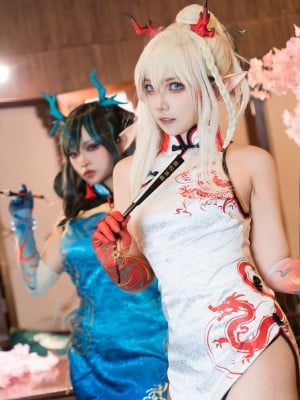 [阿呀被发现了Aya&小和甜酒] 年夕旗袍双人御守_003
