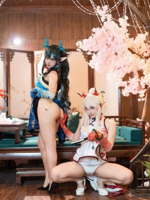 [阿呀被发现了Aya&小和甜酒] 年夕旗袍双人御守_005