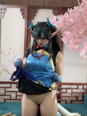 [阿呀被发现了Aya&小和甜酒] 年夕旗袍双人御守_154