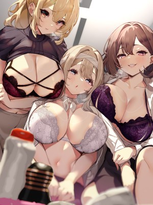 [みるくそーせーじ] 男性用おもちゃ会社のモニターに応募したらむっちり美女たちに搾られまくった話 [甜族星人X茄某人个人汉化]_43