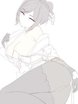 2024／07／06~ Uncensored | No line_art draft_059_100408283_Chiori_line_art_png_02_s746_line_art