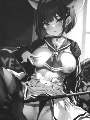(C103) [よねや (俵太)] シュレディンガーの黒猫と (ブルーアーカイブ)｜与薛定谔的黑猫一起 [中国翻訳]_24