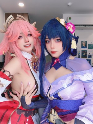 Byoru - Yae Miko x Raiden Shogun【Genshin Impact】_065