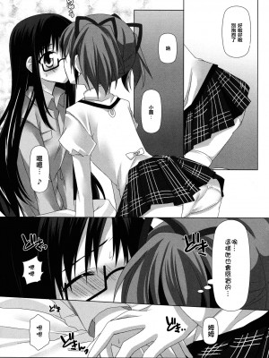 [倒在麦田吧汉化] (C80) [ももきゅー (しらたま)] びねつキス (魔法少女まどか☆マギカ)_10