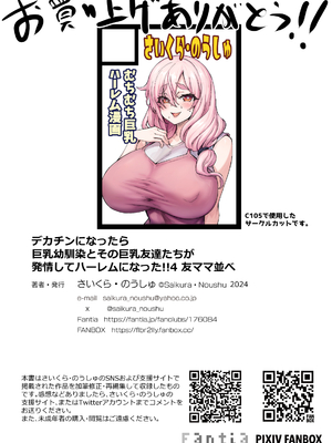 [さいくら・のうしゅ] デカチンになったら巨乳幼馴染とその巨乳友達たちが発情してハーレムになった!!4 友ママ並べ_4_108